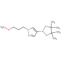 1-(3-甲氧基丙基)-4-(4,4,5,5-四甲基-1,3,2-二氧硼杂环戊烷-2-基)-1H-吡唑,1000801-76-2,结构式