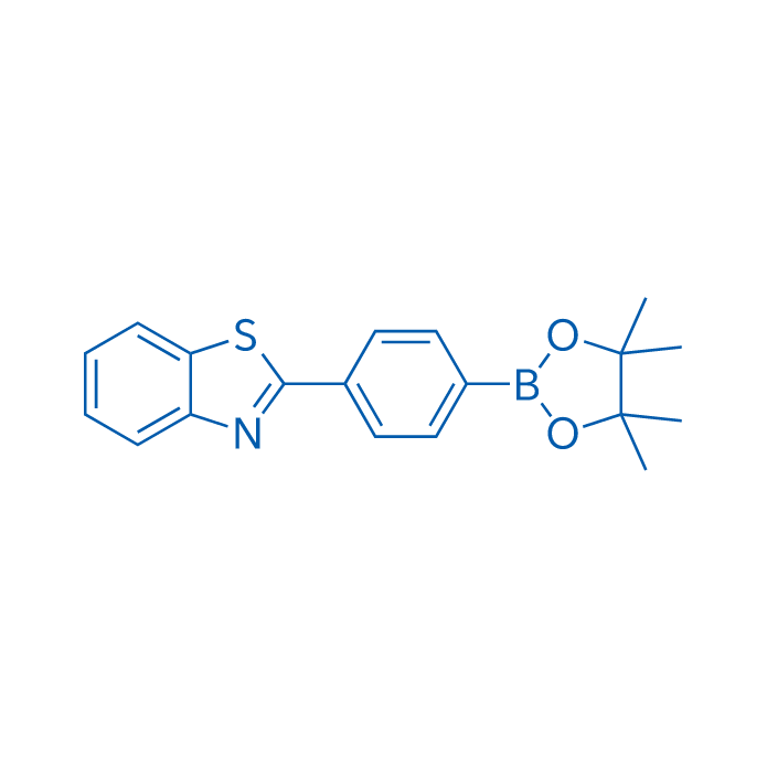 2-(4-(4,4,5,5-四甲基-1,3,2-二氧硼杂环戊烷-2-基)苯基)苯并[d]噻唑,1007375-81-6,结构式