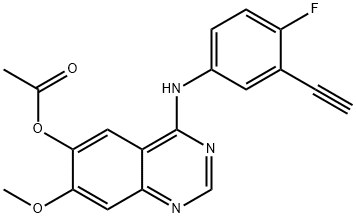 4-((3-Ethynyl-4-fluorophenyl)amino)-7-methoxyquinazolin-6-yl acetate,1012057-63-4,结构式