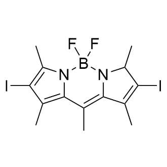5,5-二氟-2,8-二碘-1,3,7,9,10-五甲基-5H-4l4,5l4-二吡咯并[1,2-c:2 ,1 -f][1,3,2]二氮杂硼胺,1031443-55-6,结构式