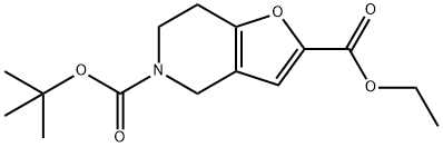 5-O-tert-butyl 2-O-ethyl 6,7-dihydro-4H-furo[3,2-c]pyridine-2,5-dicarboxylate,1060814-36-9,结构式