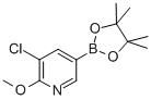 3-Chloro-2-methoxy-5-(4,4,5,5-tetramethyl-1,3,2-dioxaborolan-2-yl)pyridine,1083168-91-5,结构式