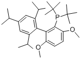 t-BuBrettPhos, [3,6-Dimethoxy-2′,4′,6′-tris(1-methylethyl) [1,1′-biphenyl]-2-yl]bis(1,1-dimethylethyl)phosphine,1160861-53-9,结构式