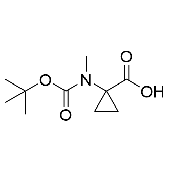 1-((tert-Butoxycarbonyl)(methyl)amino)cyclopropanecarboxylic acid,119145-87-8,结构式