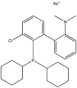 2-(dicyclohexylphosphino)-2 -(N,N-dimethylamino)-1,1 -biphenylgold(1) chloride,1196707-11-5,结构式