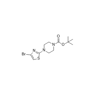tert-Butyl 4-<WBR>(4-<WBR>bromothiazol-<WBR>2-<WBR>yl)<WBR>piperazine-<WBR>1-<WBR>carboxylate,1197294-66-8,结构式