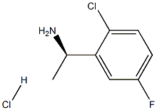 (R)-1-(2-Chloro-5-fluorophenyl)ethanamine hydrochloride,1217456-32-0,结构式