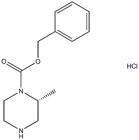 (R)-Benzyl 2-methylpiperazine-1-carboxylate hydrochloride,1217848-48-0,结构式