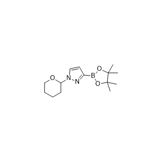 1-(tetrahydro-2H-pyran-2-yl)-3-(4,4,5,5-tetramethyl-1,3,2-dioxaborolan-2-yl)-1H-pyrazole,1279088-80-0,结构式