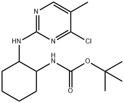 tert-Butyl (2-((4-chloro-5-methylpyrimidin-2-yl)amino)cyclohexyl)carbamate,1289387-79-6,结构式