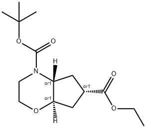 Racemic-(4aS,6R,7aS)-4-tert-butyl 6-ethyl hexahydrocyclopenta[b][1,4]oxazine-4,6(4aH)-dicarboxylate,1290627-68-7,结构式