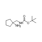 tert-butyl N-[(1-aminocyclopentyl)methyl]carbamate,1311318-21-4,结构式