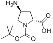 1,2-Pyrrolidinedicarboxylic acid, 4-amino-, 1-(1,1-dimethylethyl) ester, (2R-trans)- ,132622-78-7,结构式