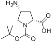 1,2-Pyrrolidinedicarboxylic acid, 4-amino-, 1-(1,1-dimethylethyl) ester, (2R,4R)-,132622-98-1,结构式