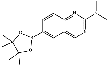 N,N-Dimethyl-6-(4,4,5,5-tetramethyl-1,3,2-dioxaborolan-2-yl)quinazolin-2-amine,1333222-33-5,结构式