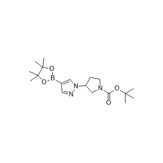 tert-butyl 3-[4-(tetramethyl-1,3,2-dioxaborolan-2-yl)-1H-pyrazol-1-yl]pyrrolidine-1-carboxylate,1359974-18-7,结构式