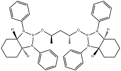 (3AS,3A S,7AS,7A S)-2,2 -((2R,4 R)-戊烷-2,4-二酰基)双(氧)-二(1,3-二苯氧基-1H-苯并[D][1,3,2]二氮杂磷酸盐,1384535-76-5,结构式