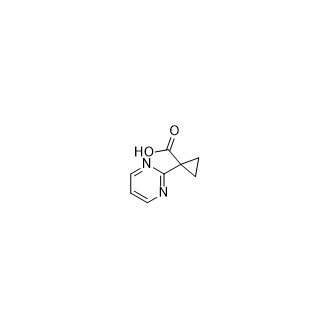 1-(pyrimidin-2-yl)cyclopropane-1-carboxylic acid,1427022-89-6,结构式