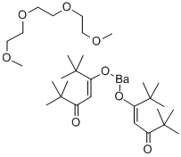 BIS(2,2,6,6-TETRAMETHYL-3,5-HEPTANEDIONATO)BARIUM TRIGLYME ADDUCT,149160-45-2,结构式