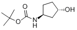 N-[(1S,3S)-3-羟基环戊基]氨基甲酸叔丁酯,154737-89-0,结构式