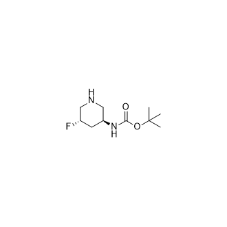 tert-butyl N-[(3S,5S)-5-fluoropiperidin-3-yl]carbamate,1593969-81-3,结构式