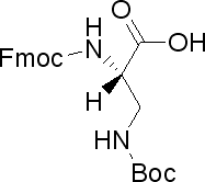 Fmoc-Dap(Boc)-OH,162558-25-0,结构式