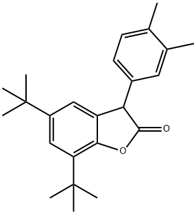 5,7-ditert-butyl-3-(3,4-dimethylphenyl)-3H-1-benzofuran-2-one,164391-52-0,结构式