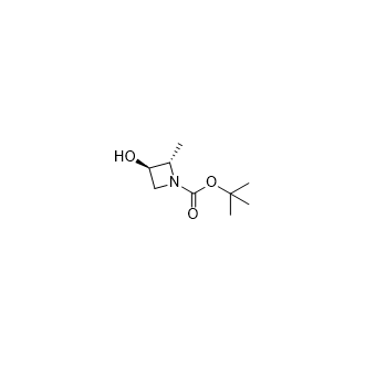 tert-butyl (2S,3R)-3-hydroxy-2-methylazetidine-1-carboxylate,172017-35-5,结构式