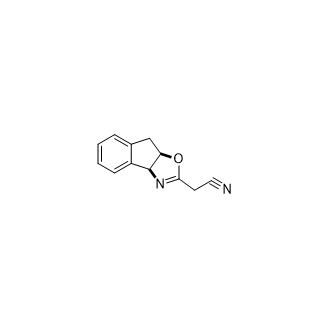 8H-Indeno[1,2-d]oxazole-2-acetonitrile, 3a,8a-dihydro-, (3aS-cis)-,175166-50-4,结构式