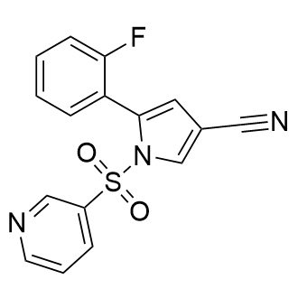5-(2-Fluorophenyl)-1-(3-pyridinylsulfonyl)-1H-pyrrole-3-carbonitrile,1807642-39-2,结构式