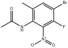 N-(4-Bromo-3-fluoro-6-methyl-2-nitrophenyl)acetamide,1820604-24-7,结构式