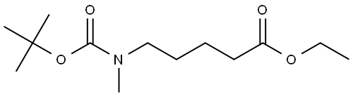 5-((叔丁氧羰基)(甲基)氨基)戊酸乙酯,1824277-98-6,结构式