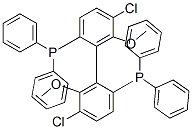 (S )-(-)- 5，5 -二氯- 6，6  -二甲氧基- 2，2  -双(二苯基膦)-1，1 -联苯,185913-98-8,结构式