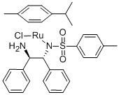 (R,R)-N-(对甲苯磺酰)-1,2-二苯基乙二胺(氯)(对丙基甲苯)钌(II) 	,192139-92-7,结构式