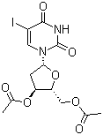 ((2R,3S,5R)-3-Acetoxy-5-(5-iodo-2,4-dioxo-3,4-dihydropyrimidin-1(2H)-yl)tetrahydrofuran-2-yl)methyl acetate,1956-30-5,结构式