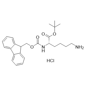 (S)-2-((((9H-芴-9-基)甲氧基)羰基)氨基)-6-氨基己酸叔丁酯盐酸盐,2413365-23-6,结构式