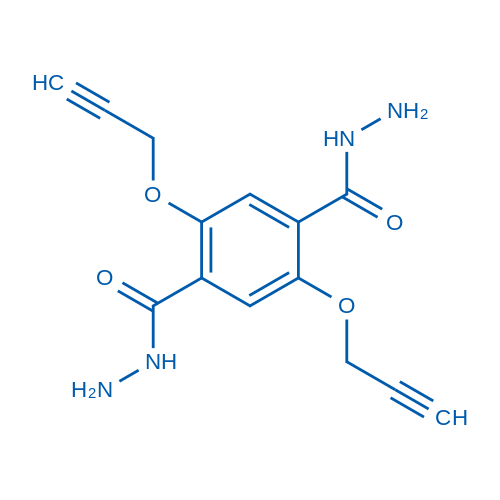 2,5-双(丙-2-炔-1-基氧基)对苯二甲酰肼,2564821-81-2,结构式