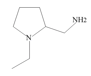 N-乙基-2-氨甲基吡咯烷 ,26116-12-1,结构式