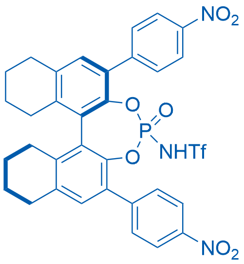 (11bR)-N-(2,6-双(4-硝基苯基)-4-氧化-8,9,10,11,12,13,14,15-八氢二萘并[2,1-d:1 ,2 -f][1,3,2]二氧杂磷杂环庚-4-基)-1,1,1-三氟甲磺酰胺,2758008-05-6,结构式