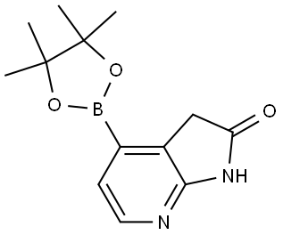 4-(tetramethyl-1,3,2-dioxaborolan-2-yl)-1H,2H,3H-pyrrolo[2,3-b]pyridin-2-one,2939074-76-5,结构式
