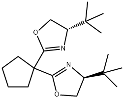 (4S，4 S)-2，2 -环戊亚基双[4-叔丁基-4，5-二氢噁唑],298693-03-5,结构式