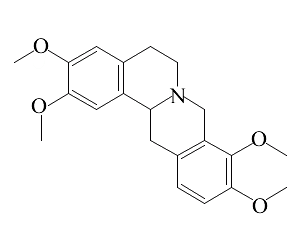 右旋四氢巴马汀,3520-14-7,结构式