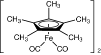 五甲基环戊二烯基二羰基铁二聚物,35344-11-7,结构式