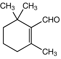 β-环柠檬醛,90+%,432-25-7,结构式