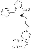 (R)-N-(3-(3H-Spiro[isobenzofuran-1,4 -piperidine]-1 -yl)propyl)-1-benzylpyrrolidine-2-carboxamide,475150-69-7,结构式