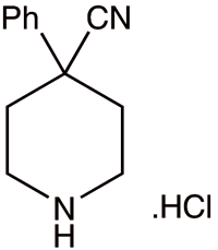 4-氰-4-苯基哌啶.盐酸盐,51304-58-6,结构式