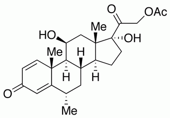 6α-甲基泼尼松龙 21-乙酸酯,53-36-1,结构式
