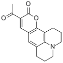香豆素 334, 96% 10-Acetyl-2,3,6,7-tetrahydro-1H,5H,11H-pyrano-[2,3-f]pyrido[3,2,1-ij]quinolin-11-one,55804-67-6,结构式
