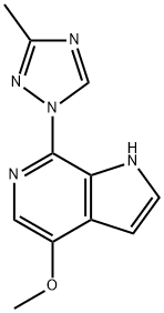 1-{4-methoxy-1H-pyrrolo[2,3-c]pyridin-7-yl}-3-methyl-1H-1,2,4-triazole,676491-46-6,结构式