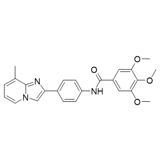 3,4,5-三甲氧基-N-(4-(8-甲基咪唑并[1,2-a]吡啶-2-基)苯基)苯甲酰胺,724737-74-0,结构式
